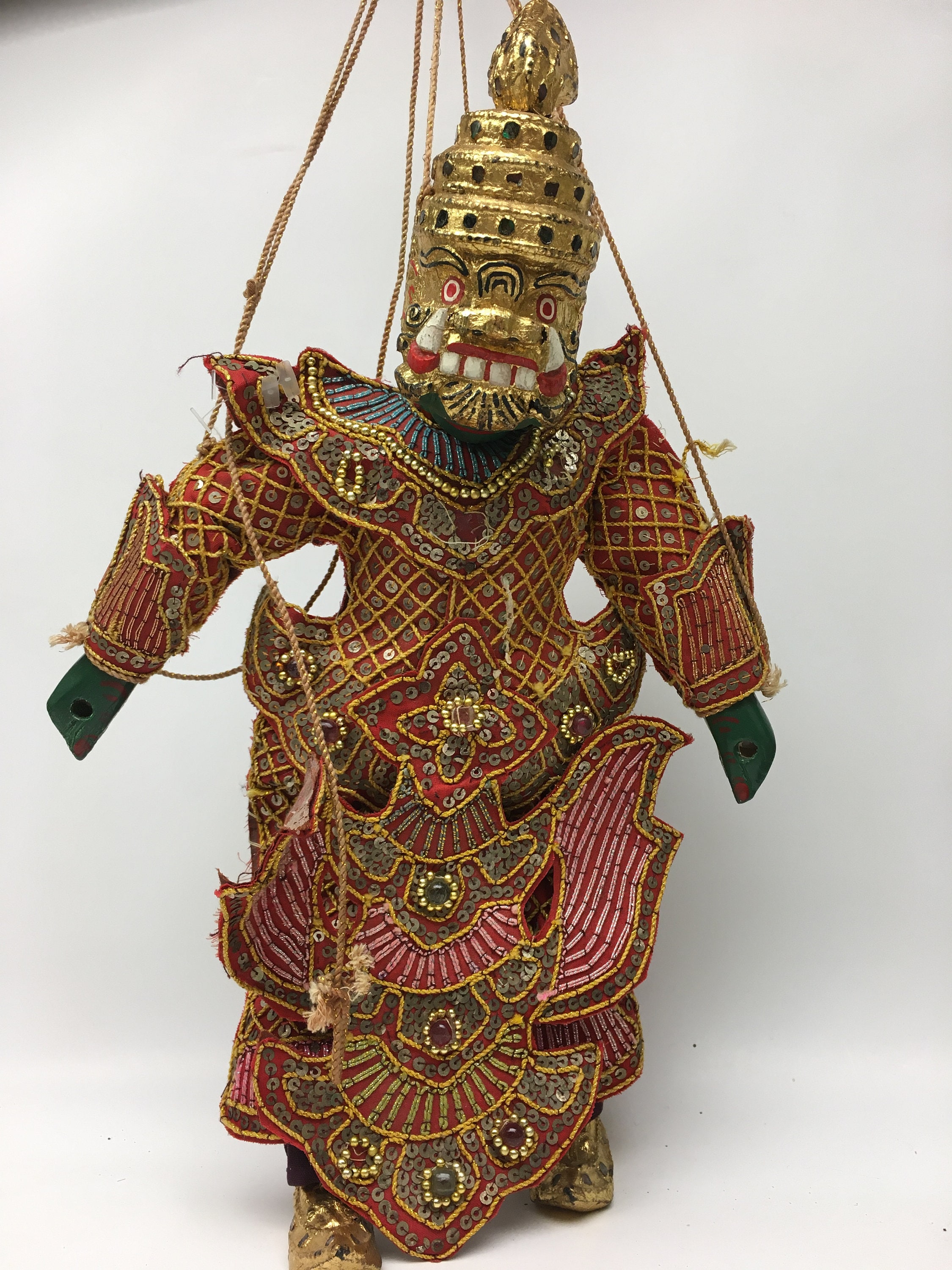 Vintage Asian Marionette Puppet - Etsy