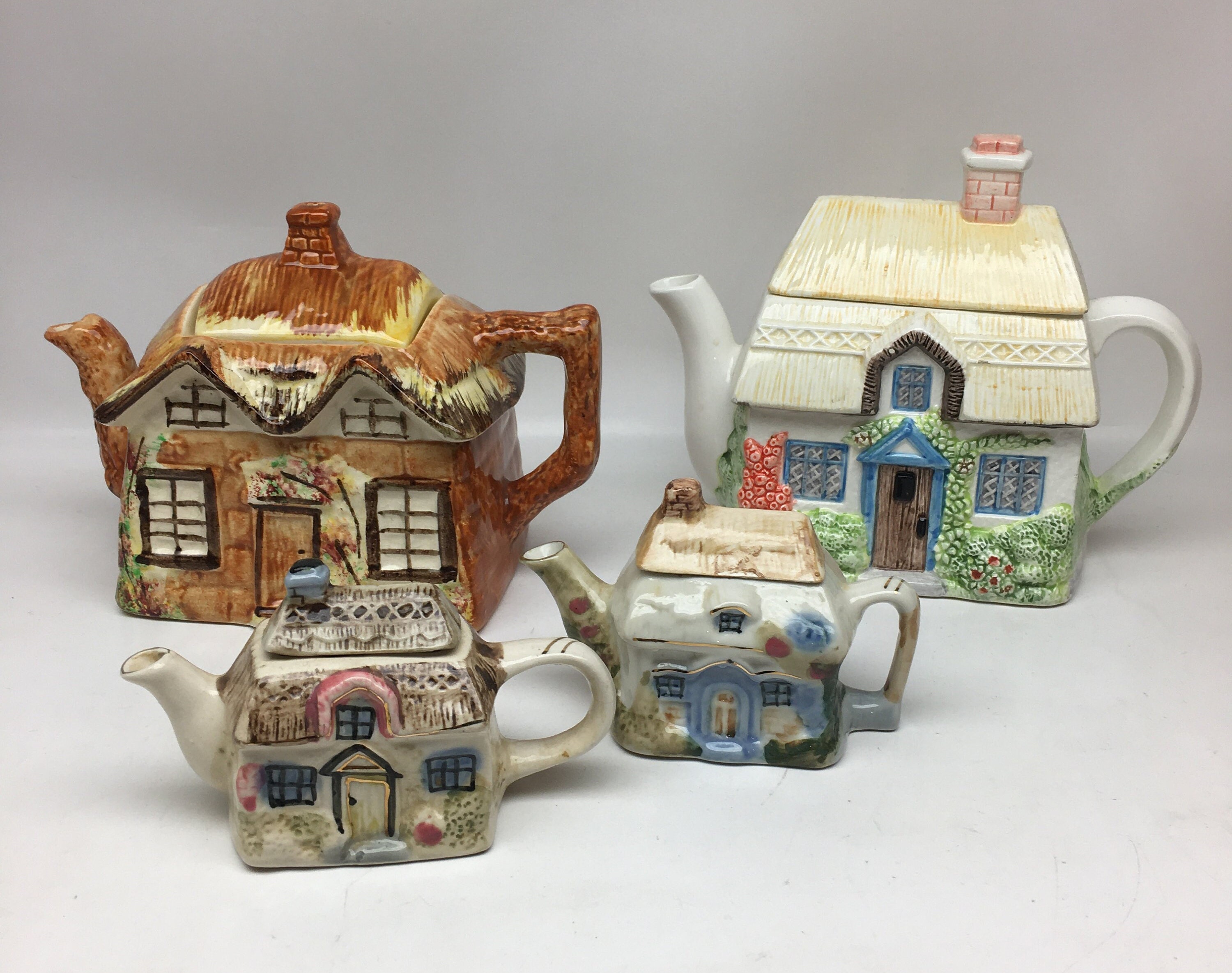 Vintage Collectible Cottage House Teapots House Shaped Etsy