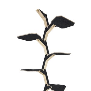 ScratchMeCat Cat Scratcher, A tree for cats inspired by nature. Tall, functional and solid black scratching post image 1