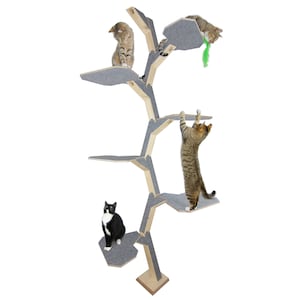 ScratchMeCat Cat Scratcher, A tree for cats inspired by nature. Tall, functional and solid black scratching post image 10