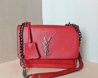 small red ysl bolsa