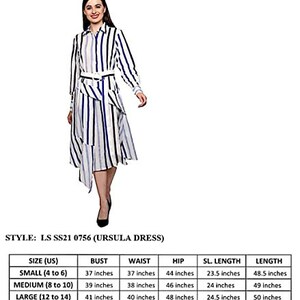 Women's stripes shirt Dress with long Sleeves, Blue Stripes dress, designer casual dress for women, Cotton dress for women in blue stripes image 7