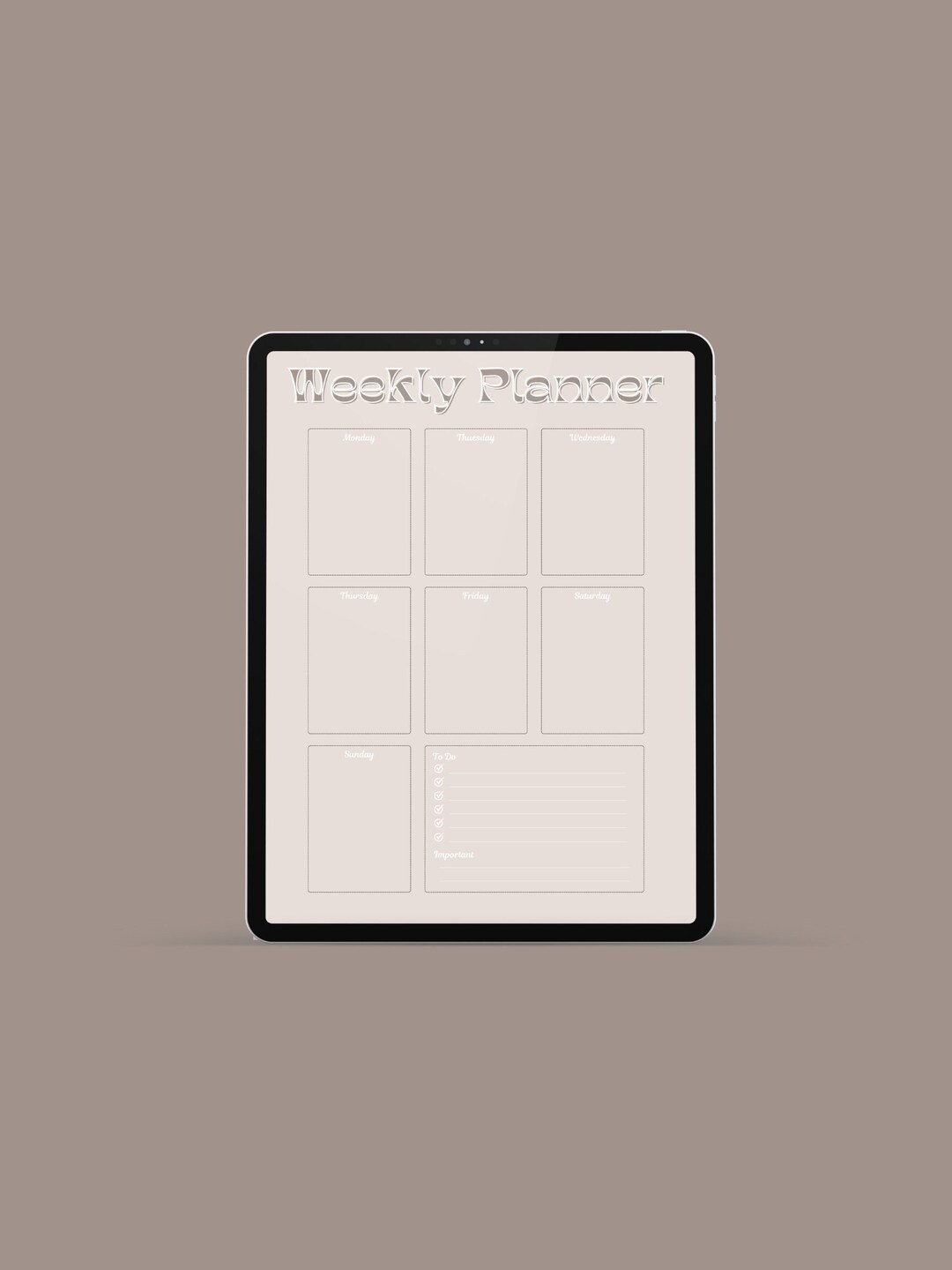 Weekly Planner Template Digital Downloadable and Printable - Etsy