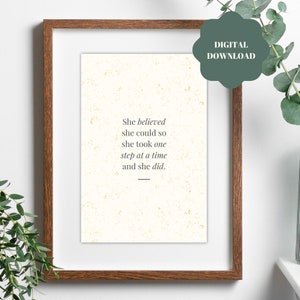 Women empowering women digital print, self reminder, gift for her, self belief wall art.