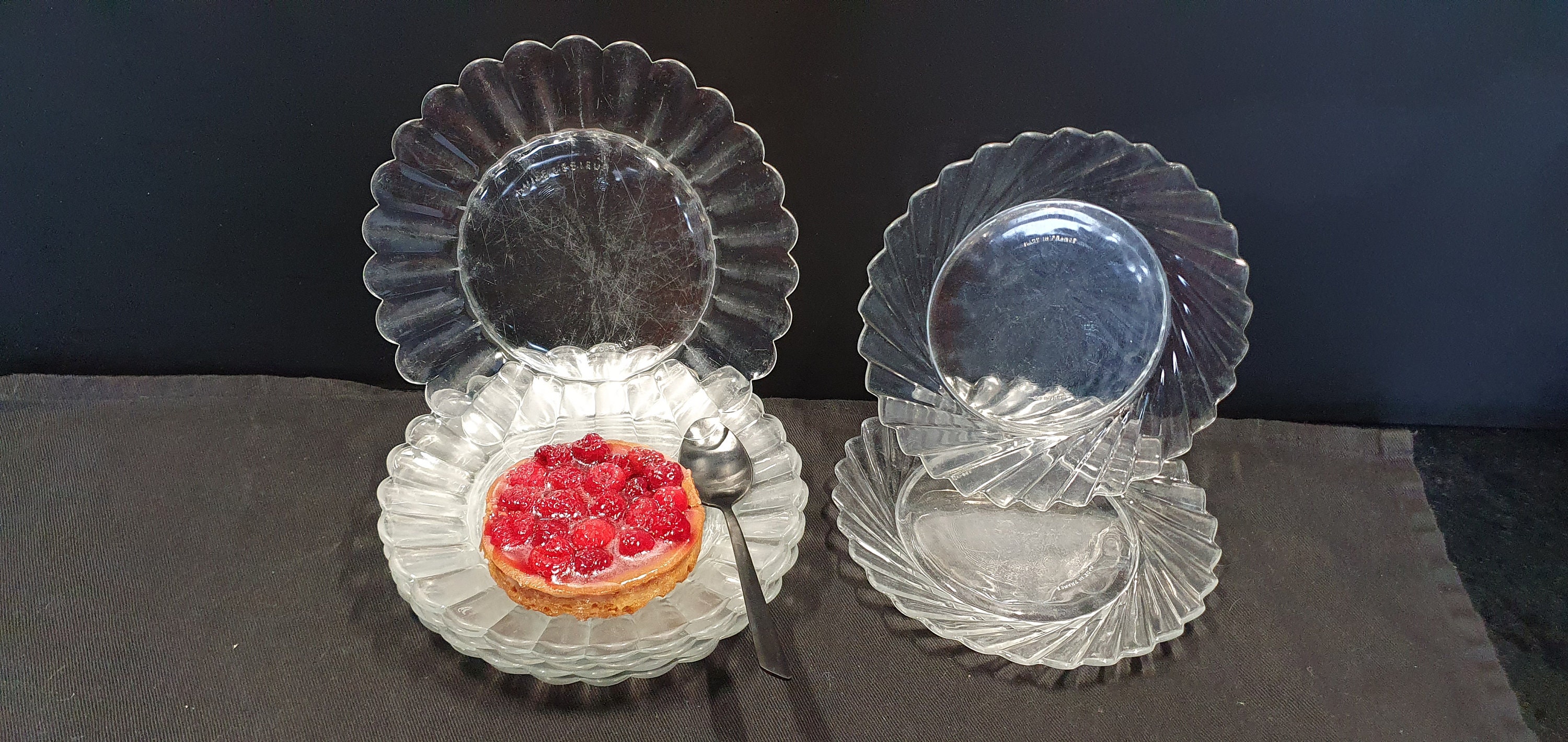 8 Assiettes à Dessert Vintage Duralex Lesieur