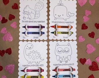 Valentine’s Day coloring cards