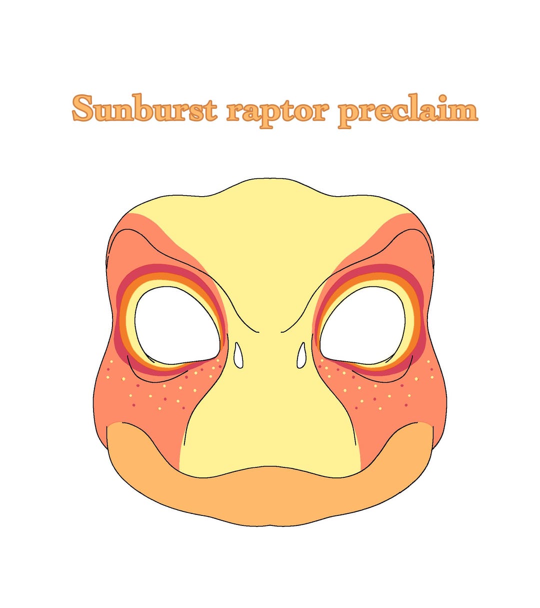 READ DESCRIPTION! Sunburst Raptor Mask Preclaim. - Etsy