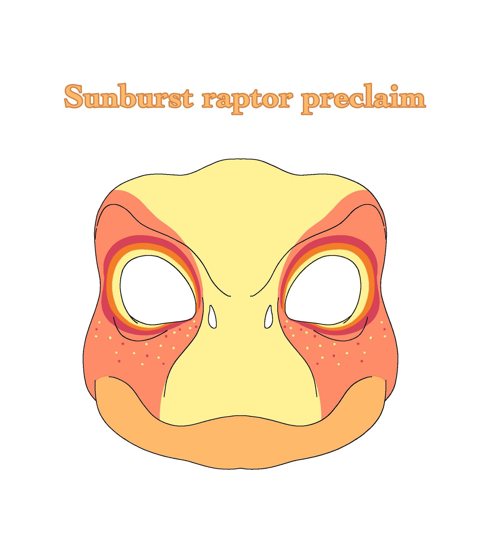 READ DESCRIPTION! Sunburst Raptor Mask Preclaim. - Etsy