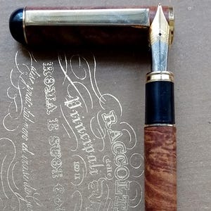 Beeindruckender Iridium Point Unbekannter Füllfederhalter, Kunststoff, Zigarrenfinish, Markenware MAGIC