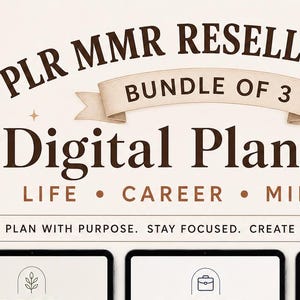 BUNDLE MRR PLR Wiederverkaufsrechte 3 Vertikal Html Apps Life Organizor, Life, Career, Mindset, Done For You dfy Digitaler Download, Werkzeuge, Arbeitsmappen