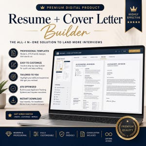 ALL-IN-ONE Resume + Cover Letter Builder — highly effective, premium Html Interactive Templates