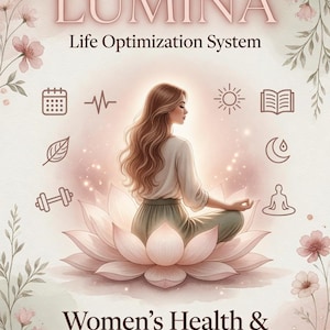 LUMINA Life Optimisation System | Frauen Gesundheit & Langlebigkeit Planer Digital Wellness Planer Notion Alternative