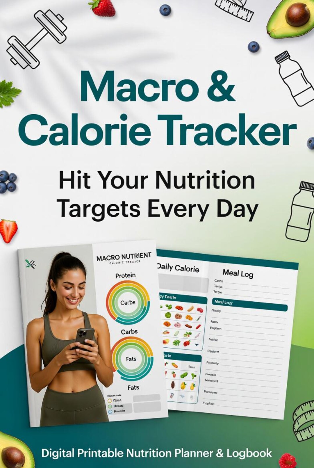 Macro & Calorie Tracker — Hit Your Nutrition Targets Every Day - Etsy
