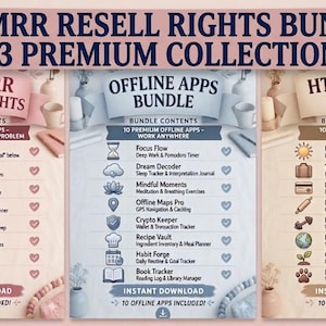 Bundle 30 Offline HTML Apps, Interactive Templates, Digital Workbooks Bundle: PLR MRR Resell Rights