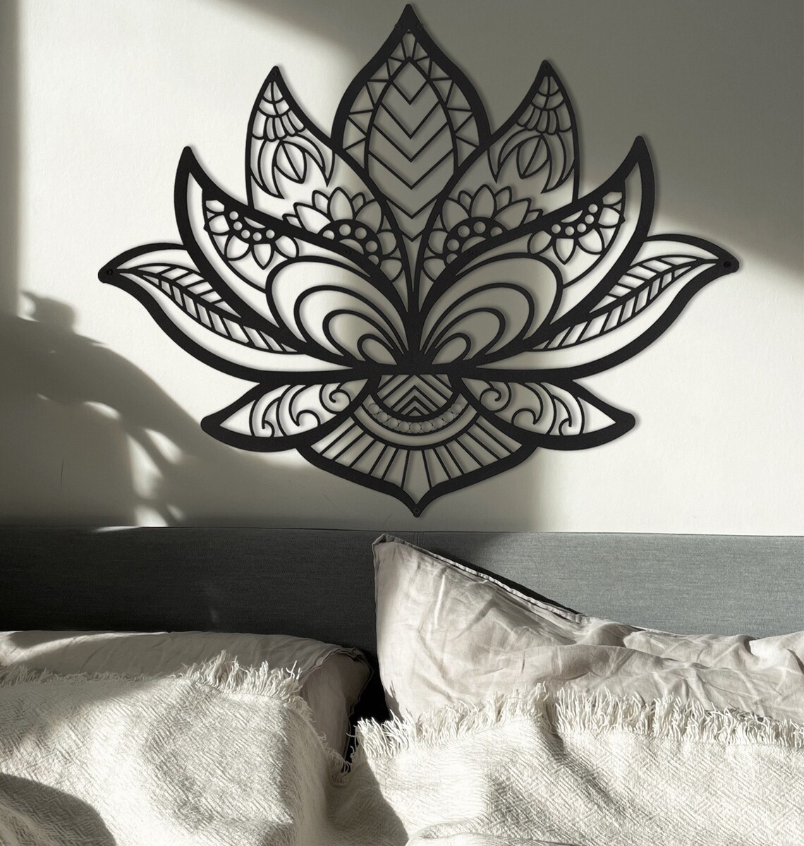 Lotus Metal Wall Art Metal Wall Decor Lotus Flower Wall Etsy