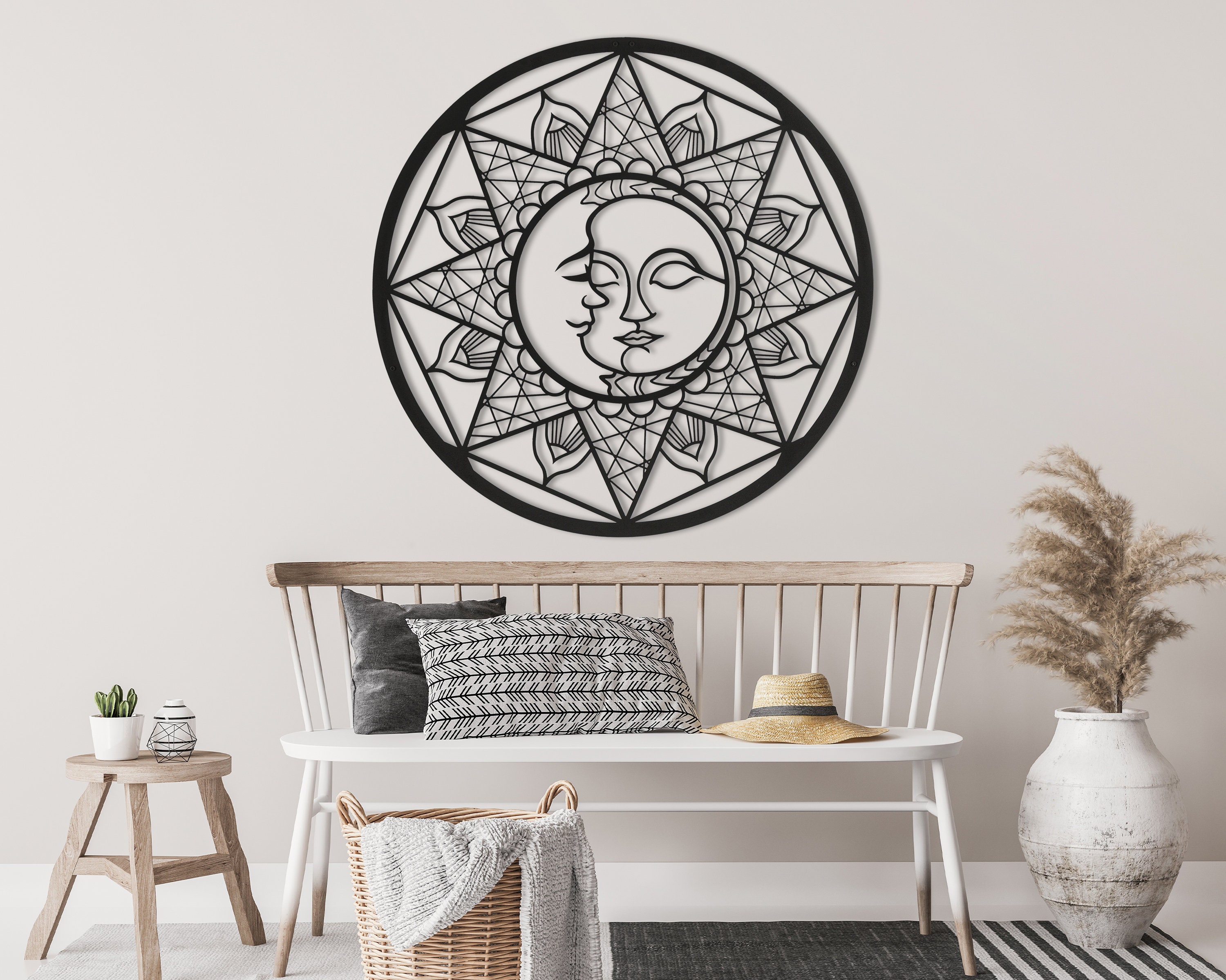 Sun and Moon Metal Wall Art Metal Wall Decor Metal Wall Etsy