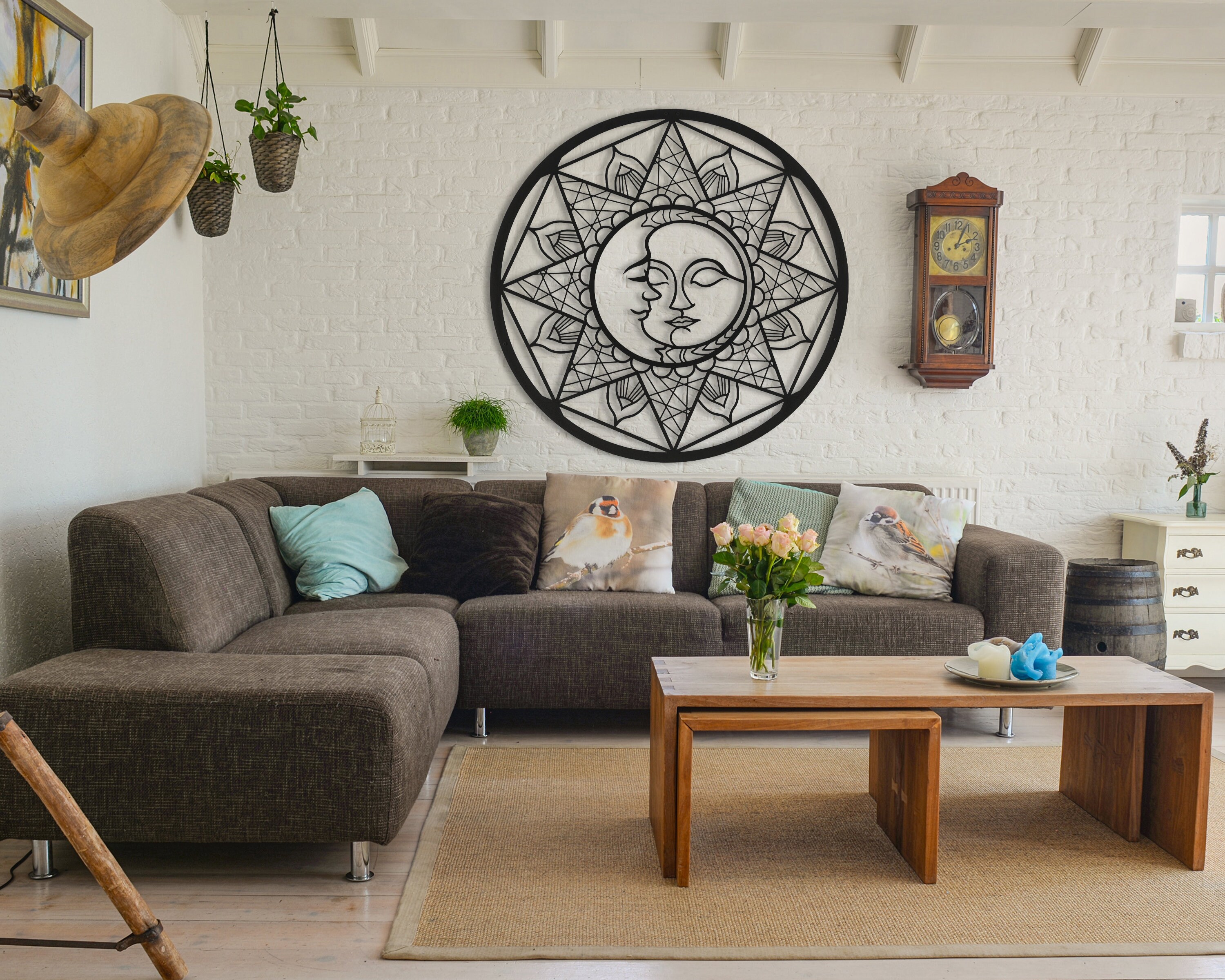 Sun and Moon Metal Wall Art Metal Wall Decor Metal Wall Etsy