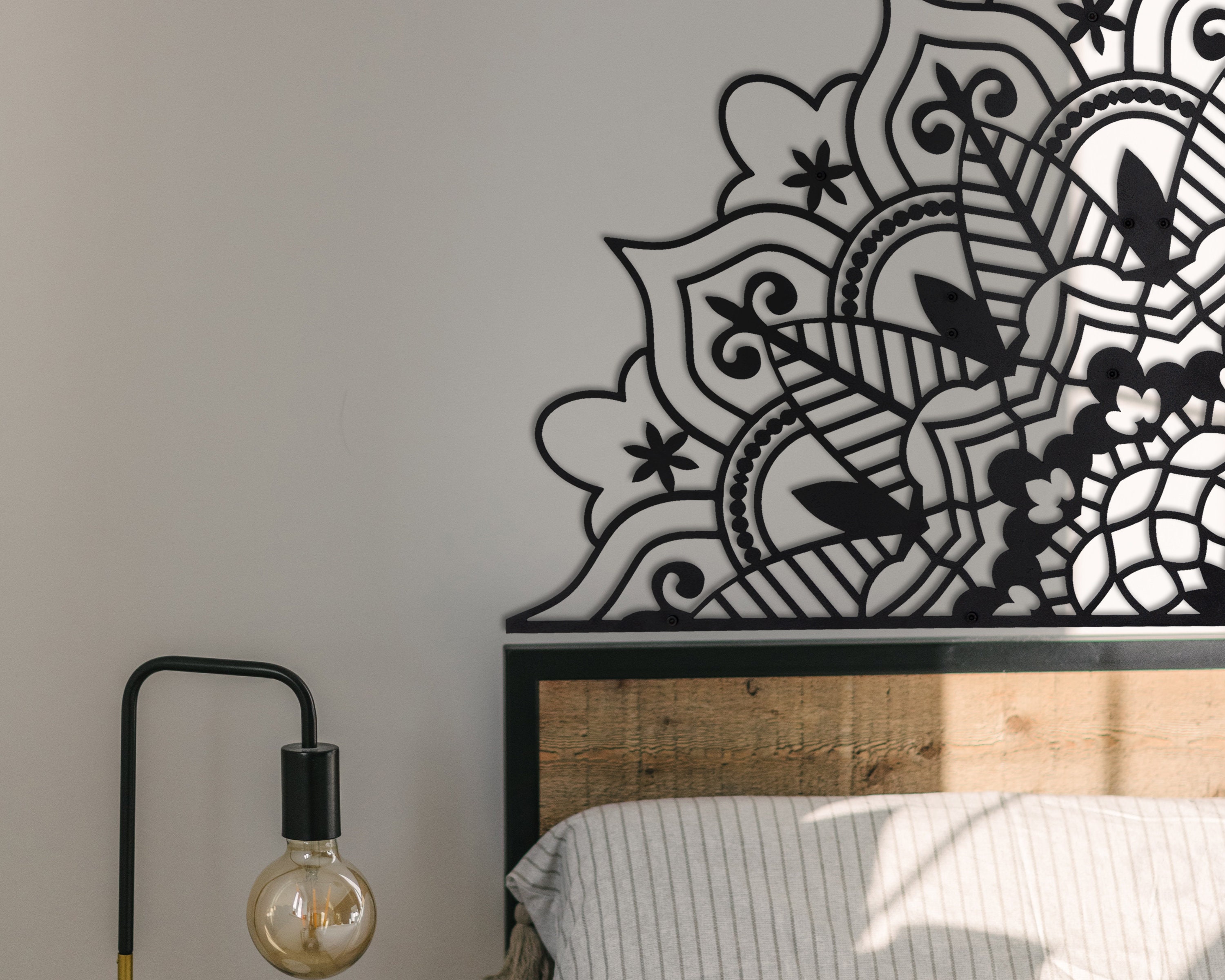 Mandala Metal Wall Art Metal Wall Decor Above Bed Decor Etsy