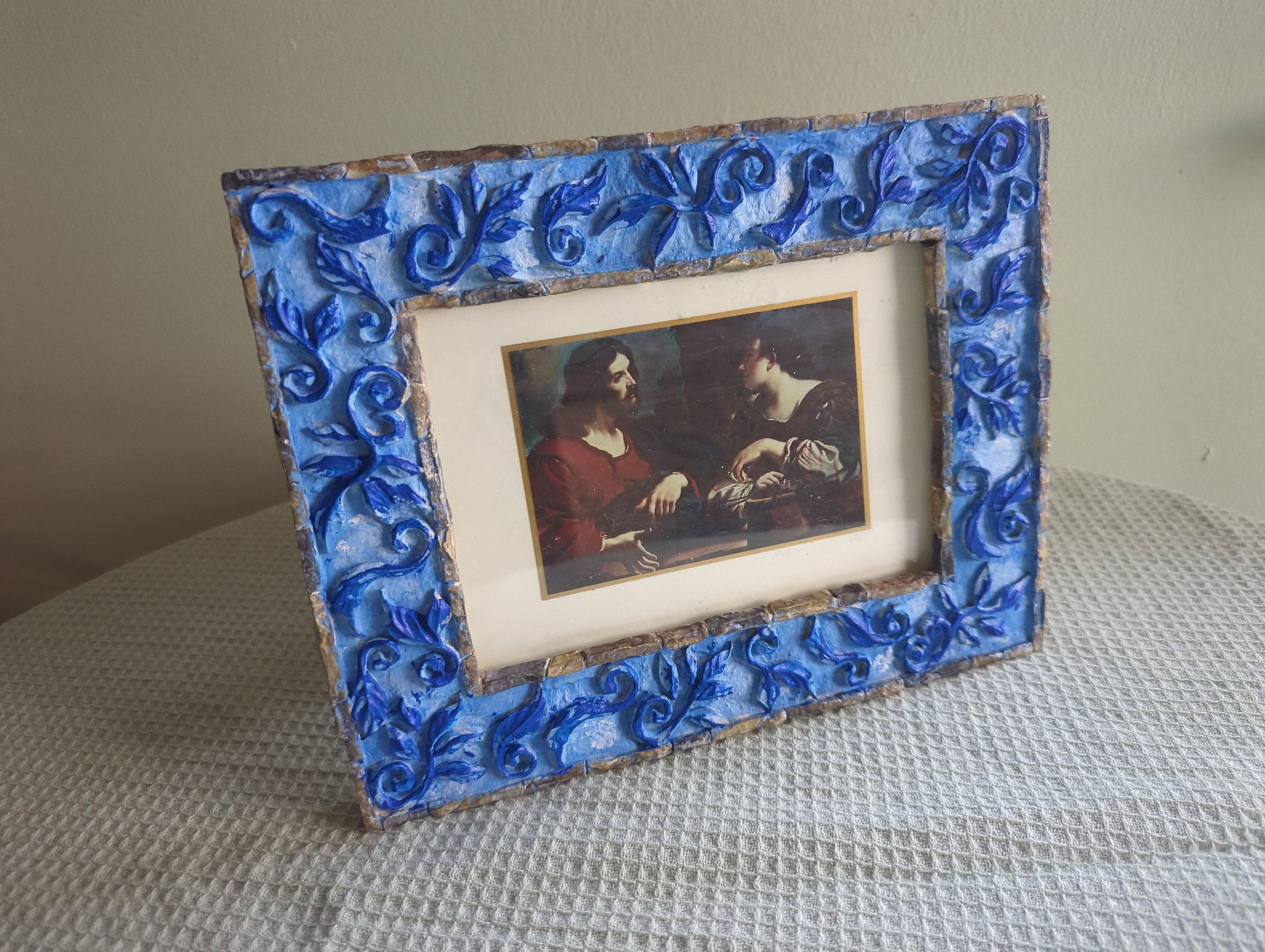 Ceramic Picture Frame for 5x7 Photo Upcycled With Hand Etsy