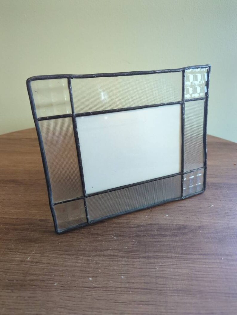 Vintage Textured Clear Glass Picture Frame for 3.5x5 Photo Etsy