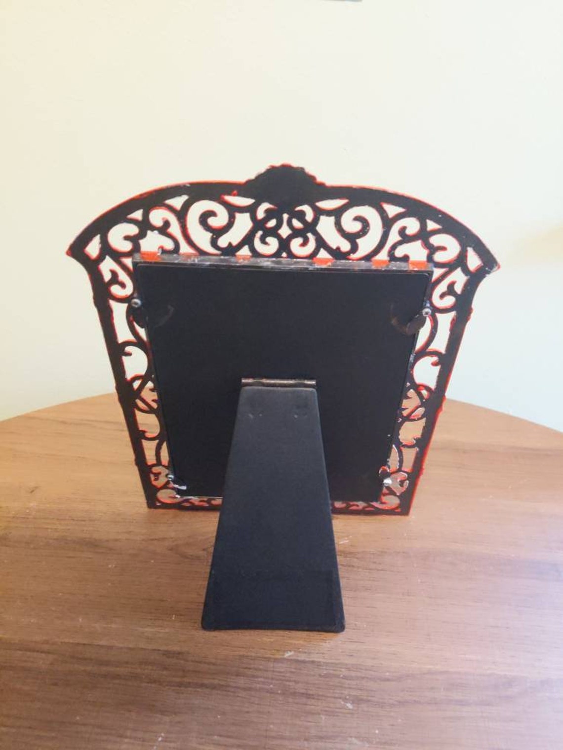 Ornate Metal Picture Frame for 5x7 Photo Upcycled With Hand Etsy