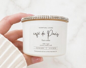 Café de Paris Coffee-Bean Shaped Luxury Soy Wax Melts | Coffee Scent | Mini Jar | Parisian Bakery Inspired Home Fragrance | Scentual Living