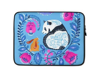 Pretty Cat Chinesered Panda Laptop Case 13 Inch Carrying Case with Strap Pretty Cat Chinesered Panda Laptop Case 13 Inch Carrying Case with Strap