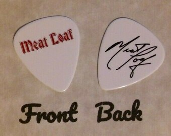 Meatloaf Meat Loaf signature Rock band double sided picture guitar pick (K9bg)
