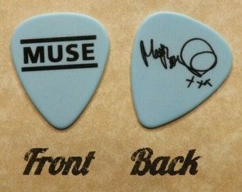 MUSE Matt Bellamy signature rock band double sided picture guitar pick (L6)