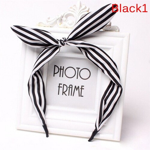 Cute Leopard shops Dots lip print flower Bunny Rabbit Ear Ribbon Headwear