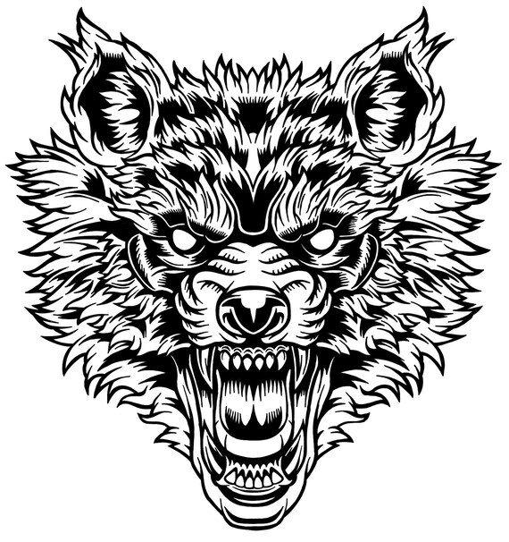 Wolf Vinyl Decal Sticker Etsy