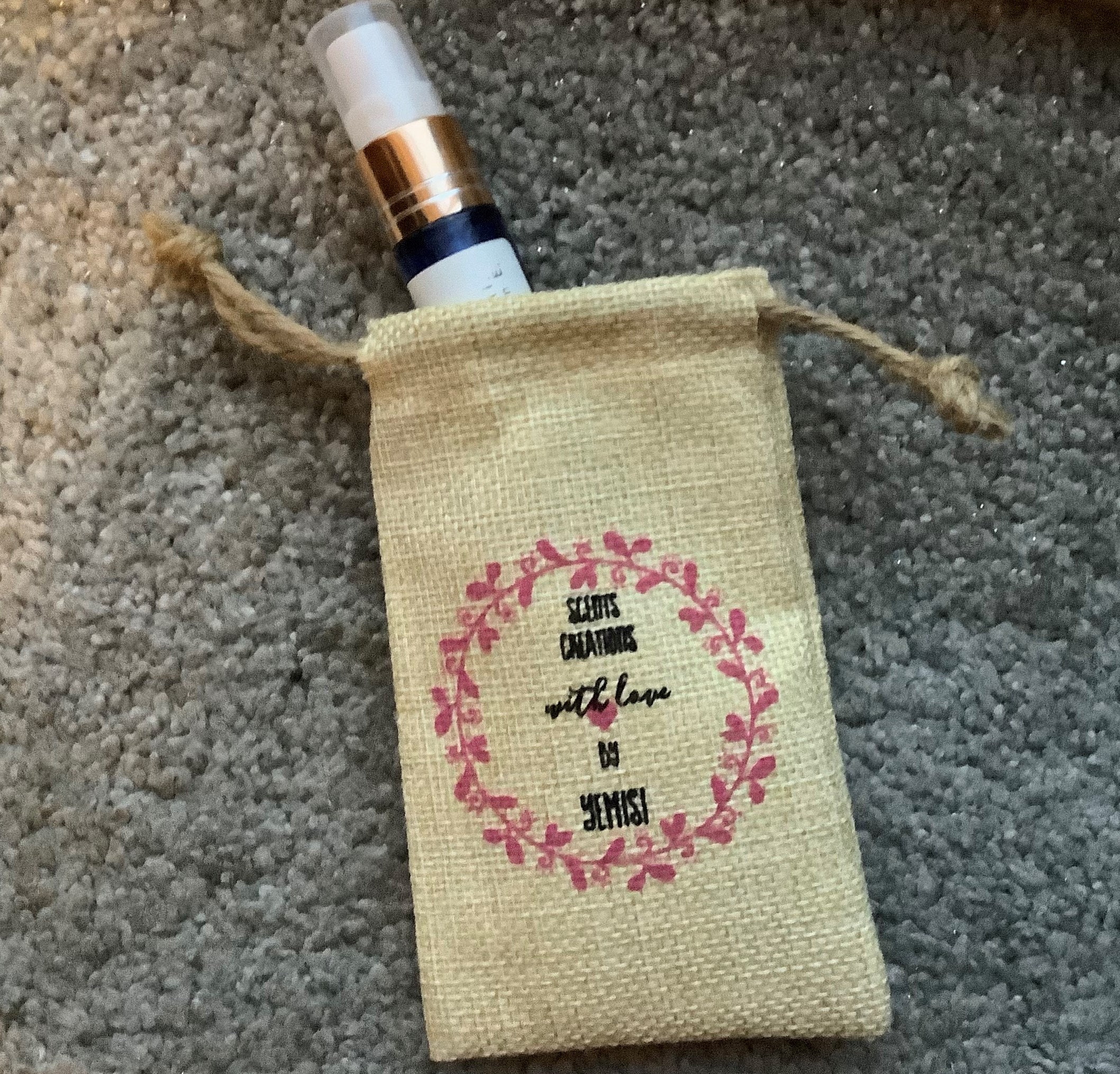 Bolsa de yute para perfume, bolsa con cordón para botellas de vidrio de Perfume de aceite esencial de 10ml, 30ml y 50ml - Etsy España