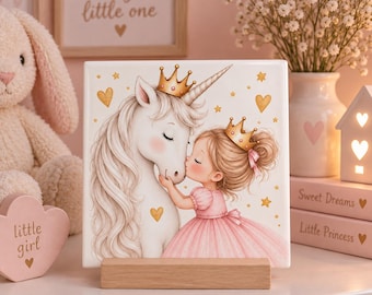 Licorne Tegel Meisje | Prinses & Eenhoorn