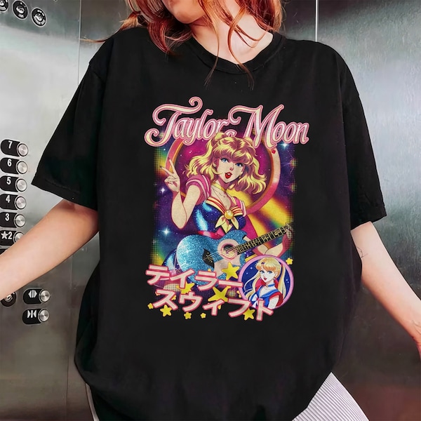 Taylor Moon Shirt, Anime Graphic Cartoon Shirt, Swift Shirt