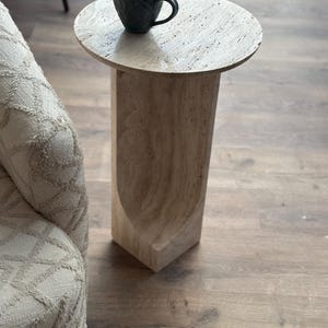Travertine Coffee Table, Travertine Side Table, Travertine Table, Custom Order Table, Hand Made Table