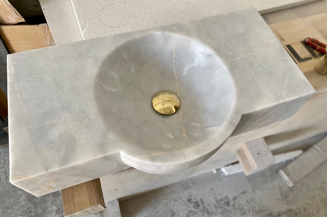 Cararra Marble Sink, White Marble Sink, White Marble Washbasin, Hand