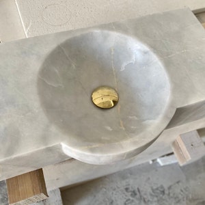 Cararra Marble Sink, White Marble Sink, White Marble Washbasin, Hand Carved Sink, Custom Order Sink, Wall moun Sink