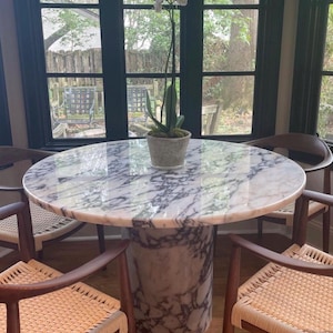 Mesa de comedor de mármol Calacatta Viola, mesa de centro de mármol, mesa de mármol por encargo, mesa de mármol tallada a mano