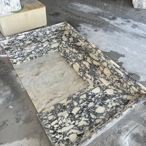 Calacatta Viola Marble Fireplace Mantel, Hand Carved Marble Fireplace Surround, Custom Order Marble Fireplace Mantel