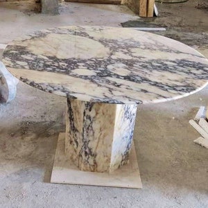 Calacatta Viola Marble Table, Calacatta Viola Marble Coffee Table, Marble Side Table, Custom Order Table, Marble Dining Table