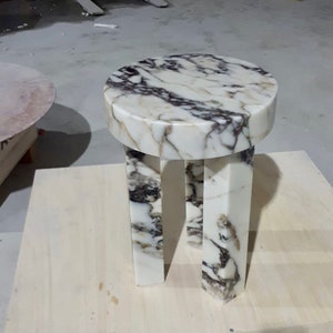 Calacatta Viola Marble Coffee Table, Marble Coffee Table, Side Table, Marble Stool, Custom  Order Table