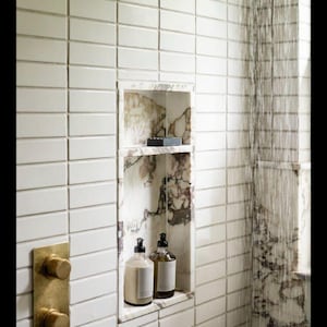 Marble Shower Niche, Wall Niche, Shower Shelf, Marble Shower Shelf ( Available in Custom Size and in Different Marble Types )