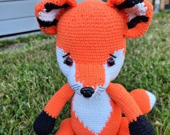 Crochet pattern fox, amigurumi, soft toy, crochet doll, PDF German