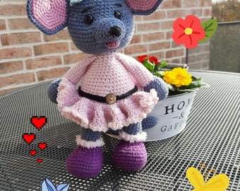 Crochet pattern Mouse Lilli, amigurumi, crocheted cuddly toy, PDF German