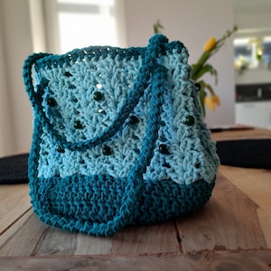 Instructions au crochet sac de poche Pitti en style bohème, vintage, sac en macramé, PDF allemand