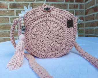 Crochet instructions handbag Lilli in boho style, vintage bag, macramee German/ENGLISH