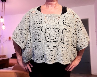 Bolero / Granny Square Jacke „ Emmelie / Häkelanleitung PDF Deutsch/ Kurzjacke / Cardigan