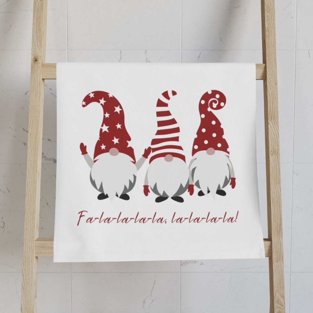 Christmas Gnome Hand Towel, Christmas Decor, Gnome Decor, Winter Gnome, Nordic Gnome Etsy