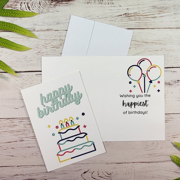 Happy Birthday Cake Card | Mailable Gift | Simple Toy | Includes Present | For Child, Grandchild, Niece, Nephew, Friend | Thinking of You