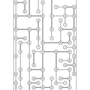 Hard Hashi Bridges Puzzles Printable PDF - 200 Hashiwokakero Japanese ...